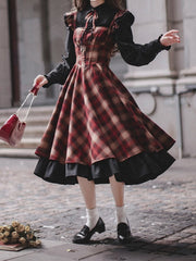 Red Plaid Pattern Tie