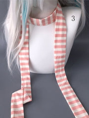 Y2K Stripe Pattern Scarf 7 Options