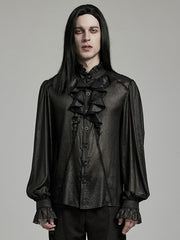 Men's Black Goth Gentleman Shirt