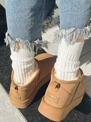 Winter Thickened Milk White Cotton Socks