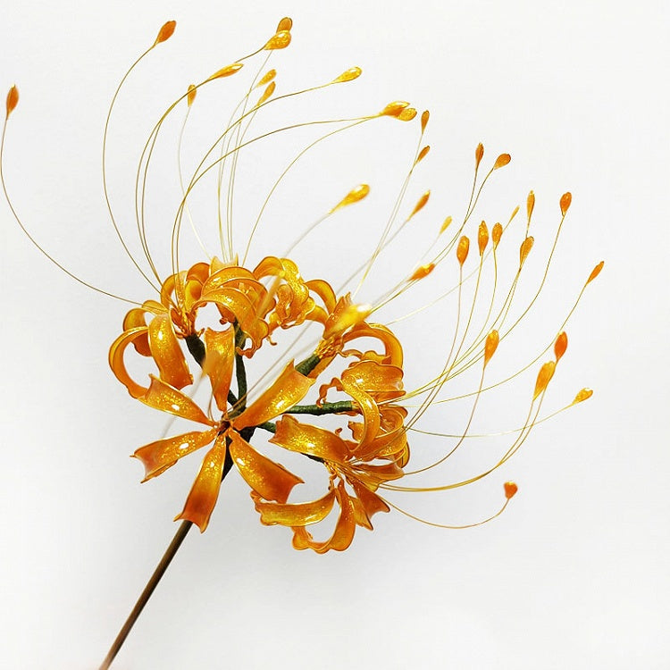 Yellow Equinox Flower Hair Stick Spider Lily Flower Accessory