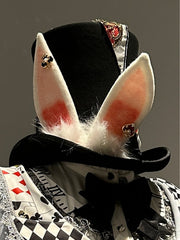 Clearance - Alice in Wonderland Vibes Black Bunny Ears Top Hat