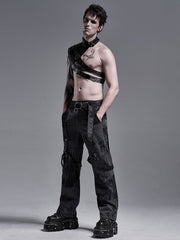 Black Punk Men's One-Arm Shoulder Armor