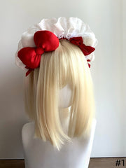 Cute & Sweet Maid Lolita Plush Kitty Ears Bowknot KC - 3 Color Options Available