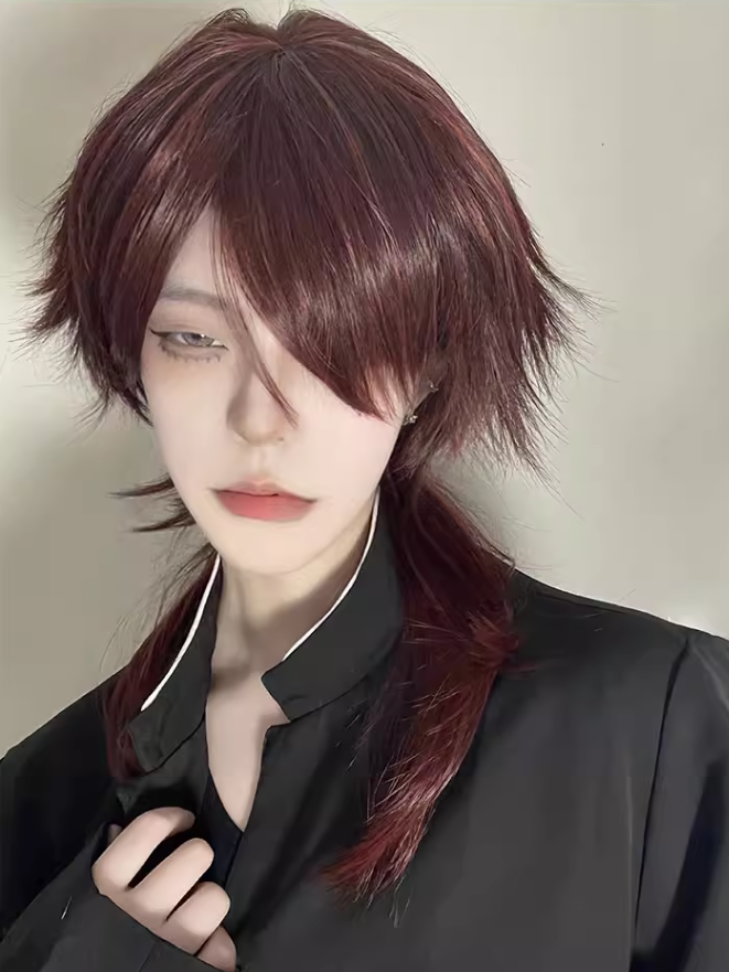 Reddish Brown Straight Ouji Style Wig