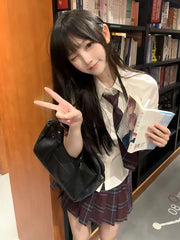 Short Sleeves Version White Preppy Style JK Uniform Shirt