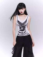 White/Black Glomorous Slim-fitting  Tank Top