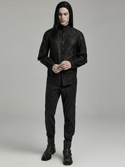 Goth Men's Embroidered Shirt