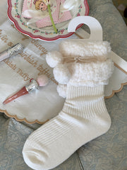 Pompoms Fleece Cuffs 5 Color Options Socks