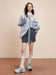 Clearance - Size S for Waist 62cm Ravenclaw Gray High Waist Slit Skirt Harry Potter and KYOUKO Collaboration