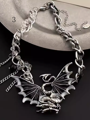 Y2K Dragon Choker/Hairclip/Brooch