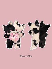 Two Heads Kitty Plush Bag