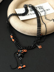 Y2K Black/Silver Devil Pendant Necklace