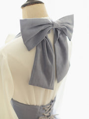 Historical Vibes Light Blue 1950s Halter Neck Underbust Dress