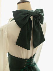 Historical Vibes Green 1950s Halter Neck Underbust Dress