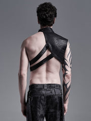 Black Punk Men's One-Arm Shoulder Armor