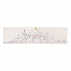 Y2K Crown Rhinestone White Knitted Hairband