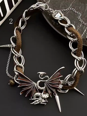 Y2K Dragon Choker/Hairclip/Brooch