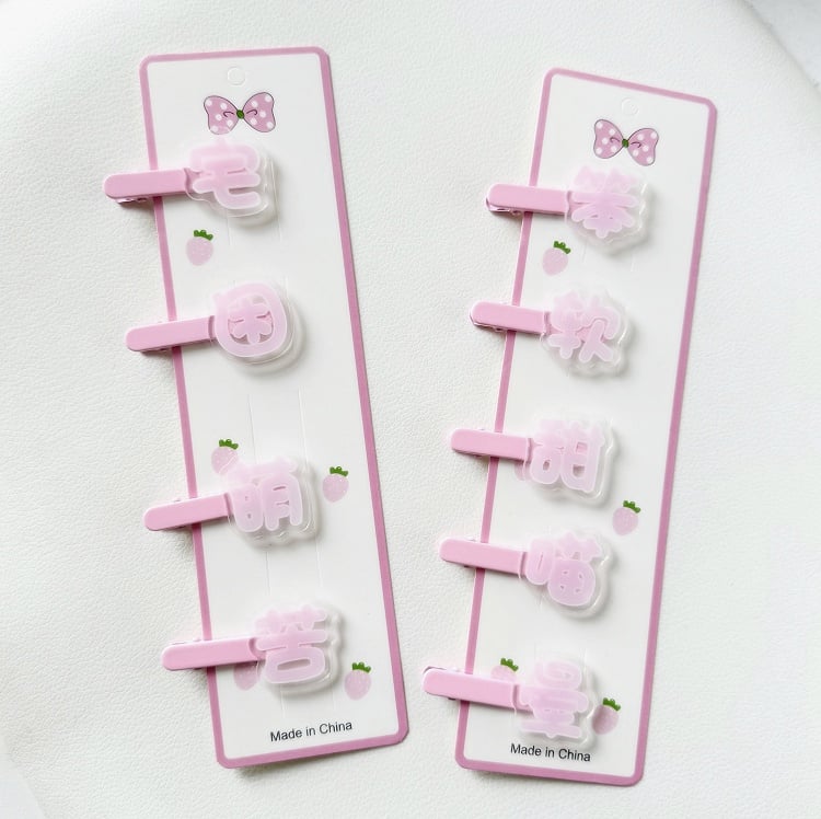 Yume Kawaii Pink Character Hairclip