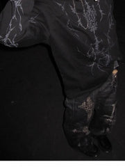 Y2K Punk Print Black Long Sleeves Top