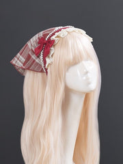 Red Plaid Lace Ruffle KC