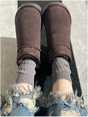 Winter Beige/Milk White/Black Cotton Socks