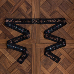 Black/White Church Stained Window Print Lolita Waist Belt