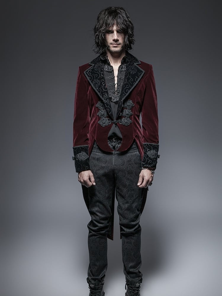 Red Gentle Jacket With Scissors Tail