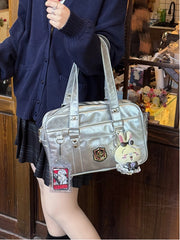 Silver JK Uniform Transparent-Window Ita Bag
