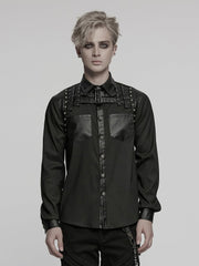 Black Punk Handsome Street Men's Shirt
