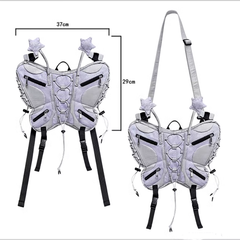 Gray/Pink Small Size Butterfly Backpack