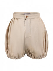 Vintage Khaki High Waist Puff Shorts