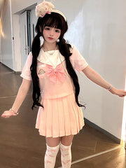 Pink JK Uniform Pleated Skirt