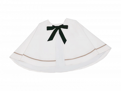 JK Uniform White Cape with Self-tie Straps