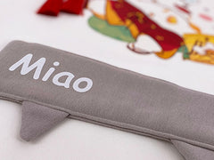 White Round Neck Kitty Print Thick Sweatshirt