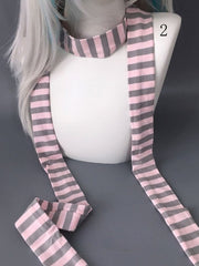 Y2K Stripe Pattern Scarf 7 Options