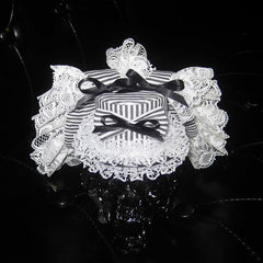 Two-colored Striped Rabbit Ear Punk Lolita Headpiece