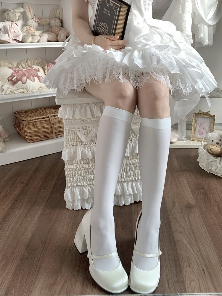 White Preppy JK Stockings
