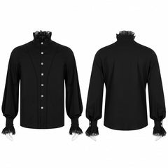 Men's Black Goth Aristocratic Shirt