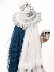 White Gothic Corpse Bride Cake-shaped Hat