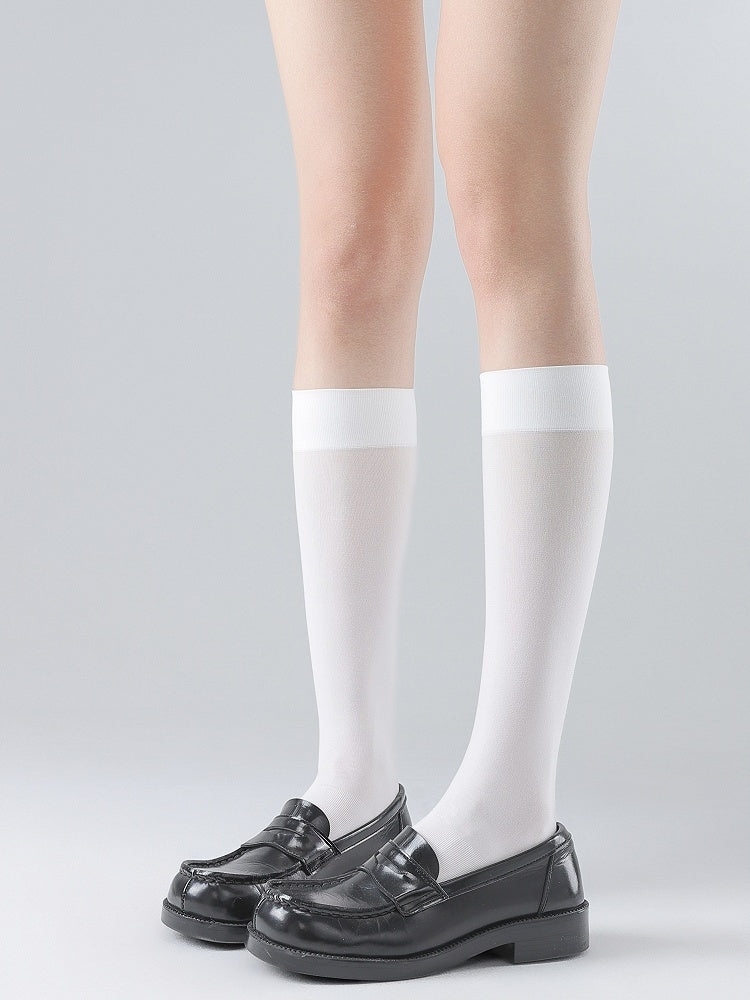 White/Black/Grey 40CM Slimming Calf Socks