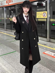 Thicken Version Black Badge Decorated JK Uniform Coat