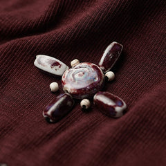 Urban Goth Dark Red Cross-Designed Cutout Shoulder Top