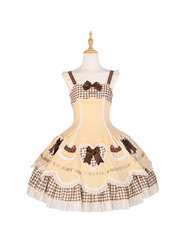 Yellow Cake Embroidery and Heart Shape Applique Hem Pompompurin Lolita JSK