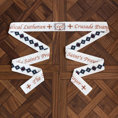 Black/White Church Stained Window Print Lolita Waist Belt