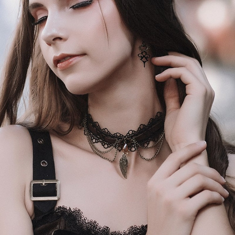Steampunk Metal Retro Lace Gear Choker