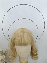 Golden/Black Large Double Halo Metal KC