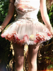 Fairy Floral Petticoat with Bloomer Shorts Lining