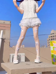 White Tiered Trim Bloomers