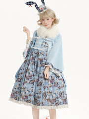 Fluffy White Faux Fur Detachable Collar